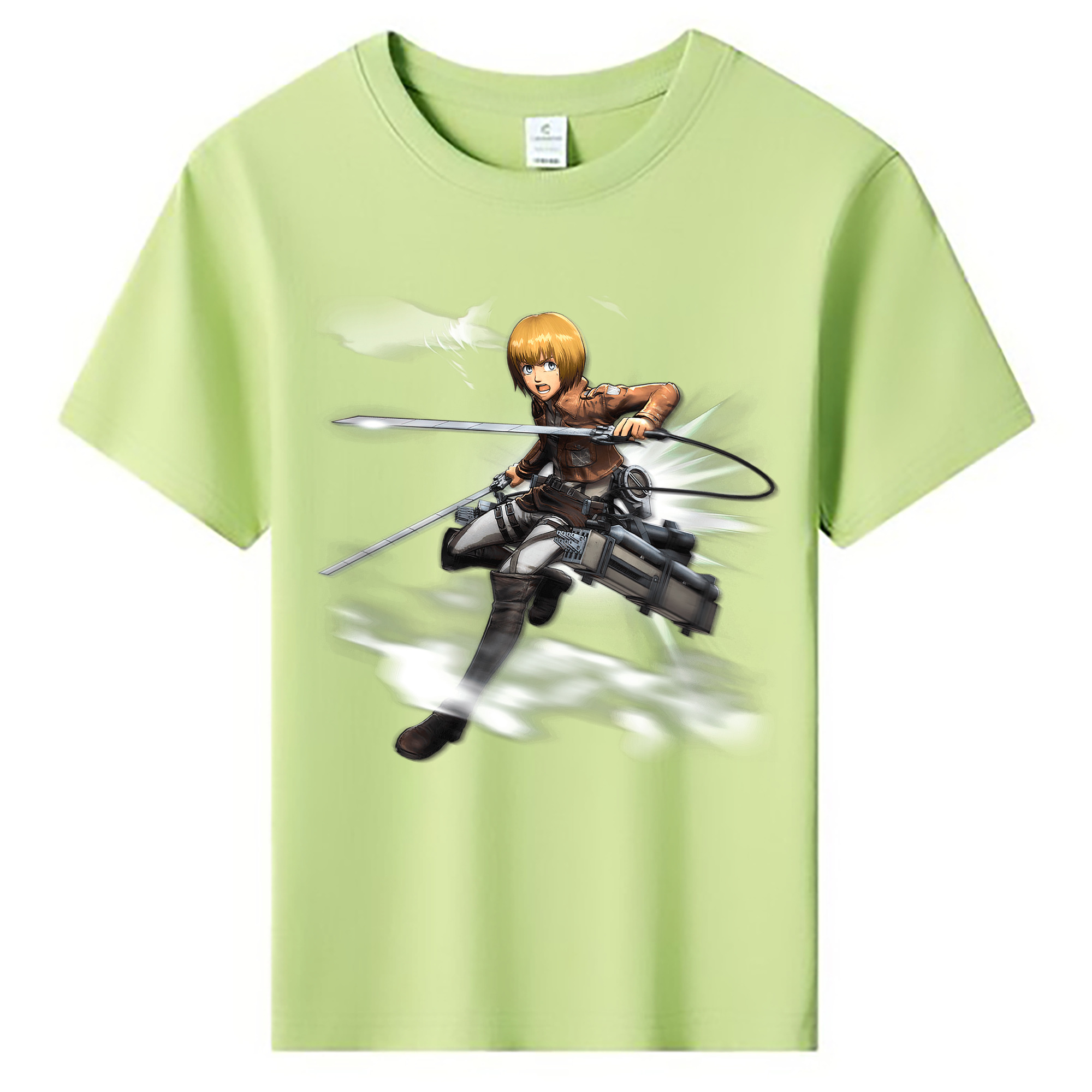（画像用） 進撃の巨人 アルミン·アルレルト Attack on Titan Armin Arlert 綿100％キッズTシャツ（フロントプリント）